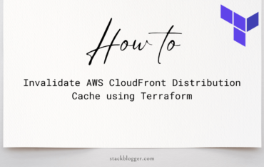 invalidate AWS CloudFront Distribution Cache in Terraform